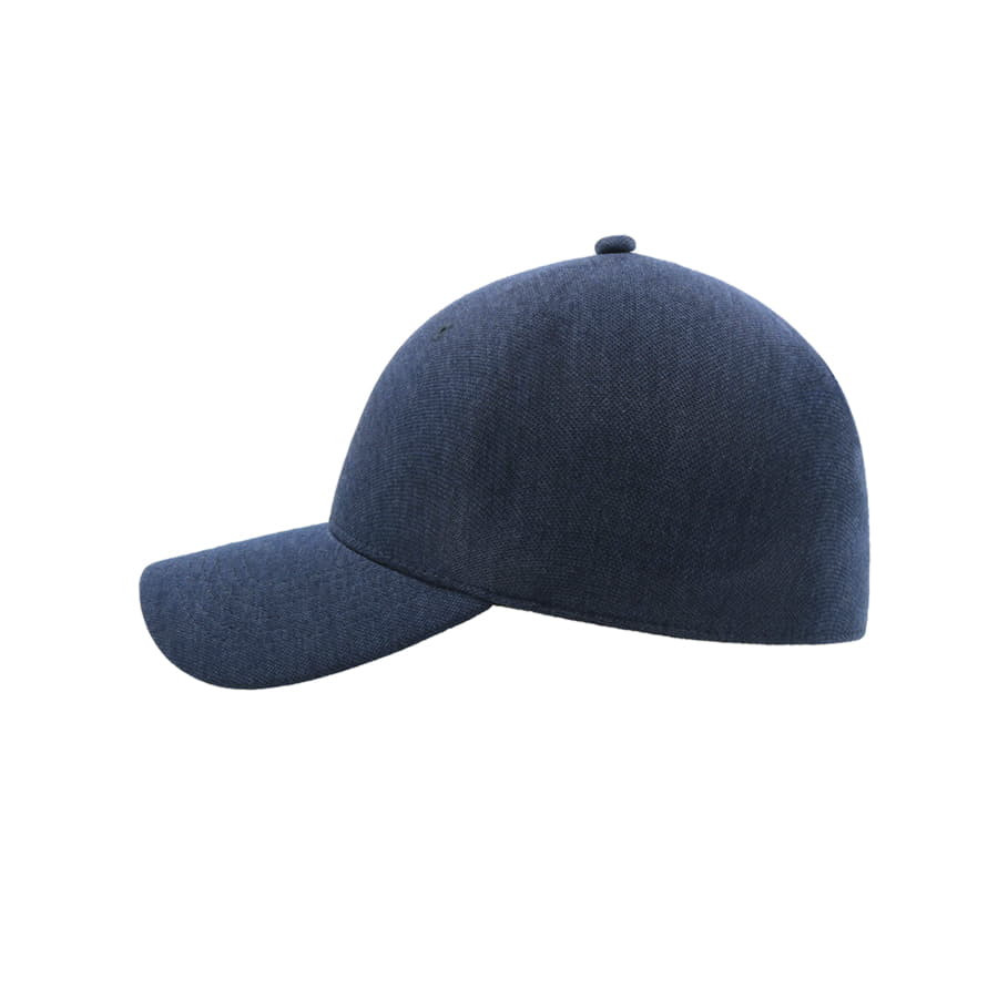 Бейсболка UNI-CAP PIQUET, без панелей и швов, без застежки, темно-синий