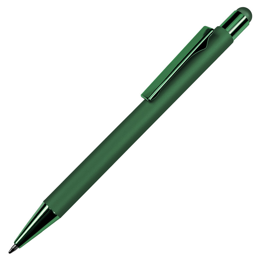 Ручка шариковая FACTOR COLOR со стилусом, зеленый