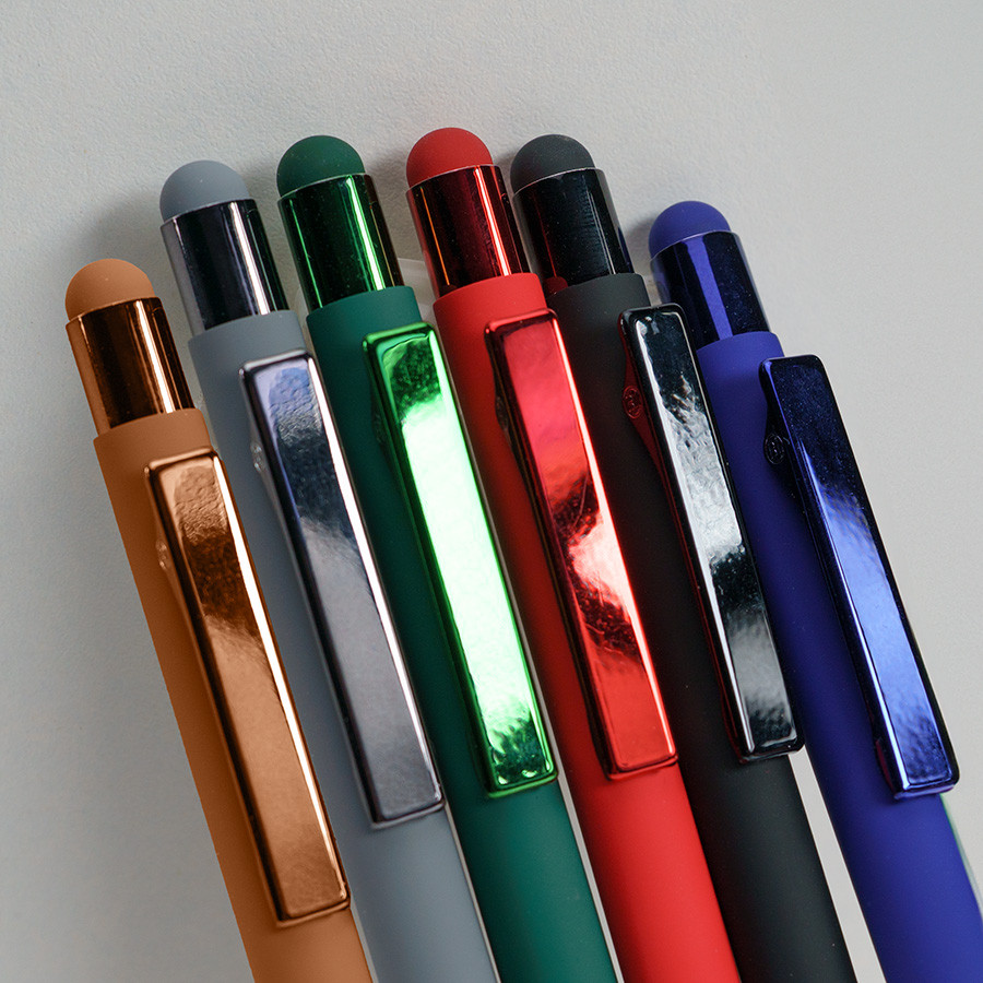 Ручка шариковая FACTOR COLOR со стилусом, зеленый