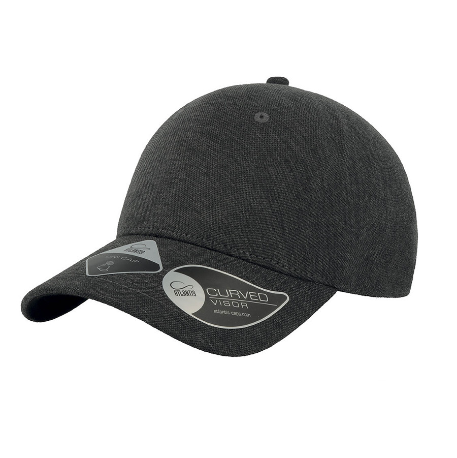 Бейсболка UNI-CAP PIQUET, без панелей и швов, без застежки, темно-серый