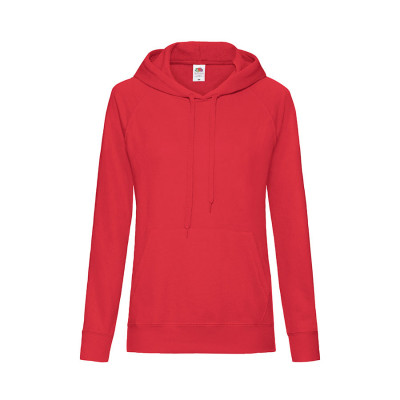 Толстовка женская без начеса LIGHTWEIGH HOODED SWEAT 240, красный