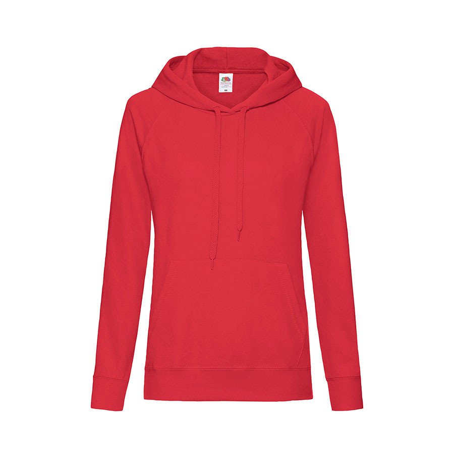 Толстовка женская без начеса LIGHTWEIGH HOODED SWEAT 240, красный