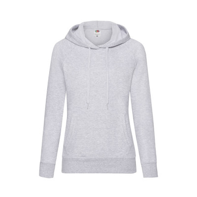 Толстовка женская без начеса LIGHTWEIGH HOODED SWEAT 240, серый меланж