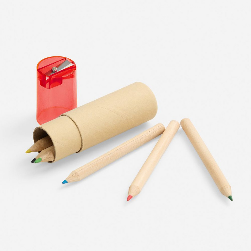 Набор карандашей Pencilvania Office с точилкой, красный
