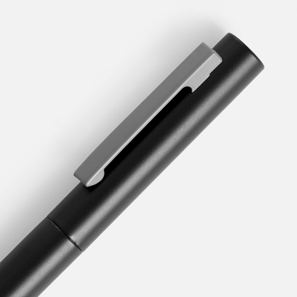 Ручка шариковая Inkolor, черная с серым
