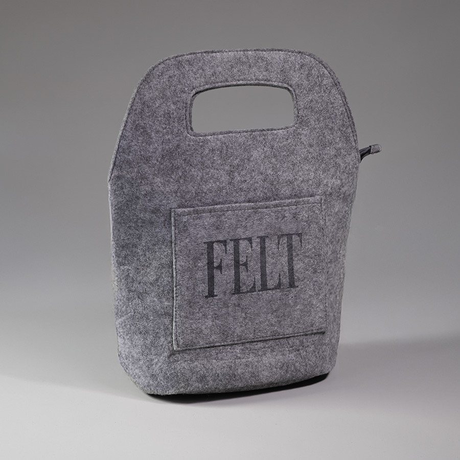 Термосумка "FELTY", 34 x 22 x 15 см, фетр, серый меланж