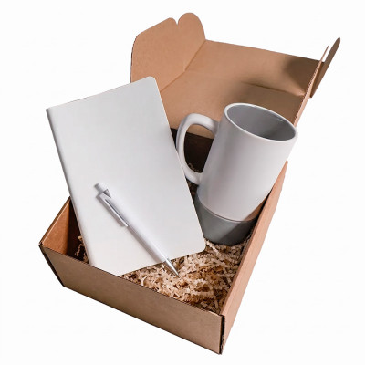 Набор подарочный ARTKITS: ежедневник, ручка, кружка с цветным дном, стружка, ...
