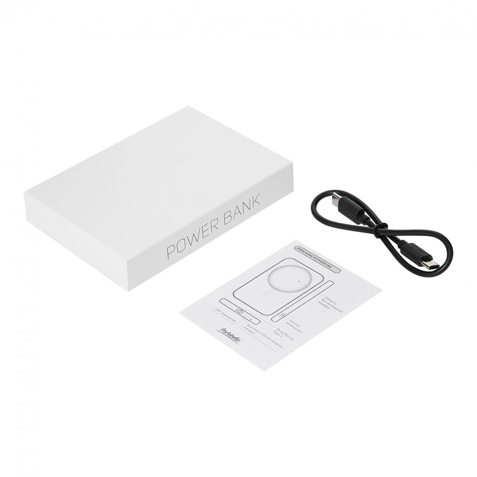 Внешний аккумулятор Артекс PD (Artex PD) 5000mAh с функцией беспроводной зарядки 15W, титановый