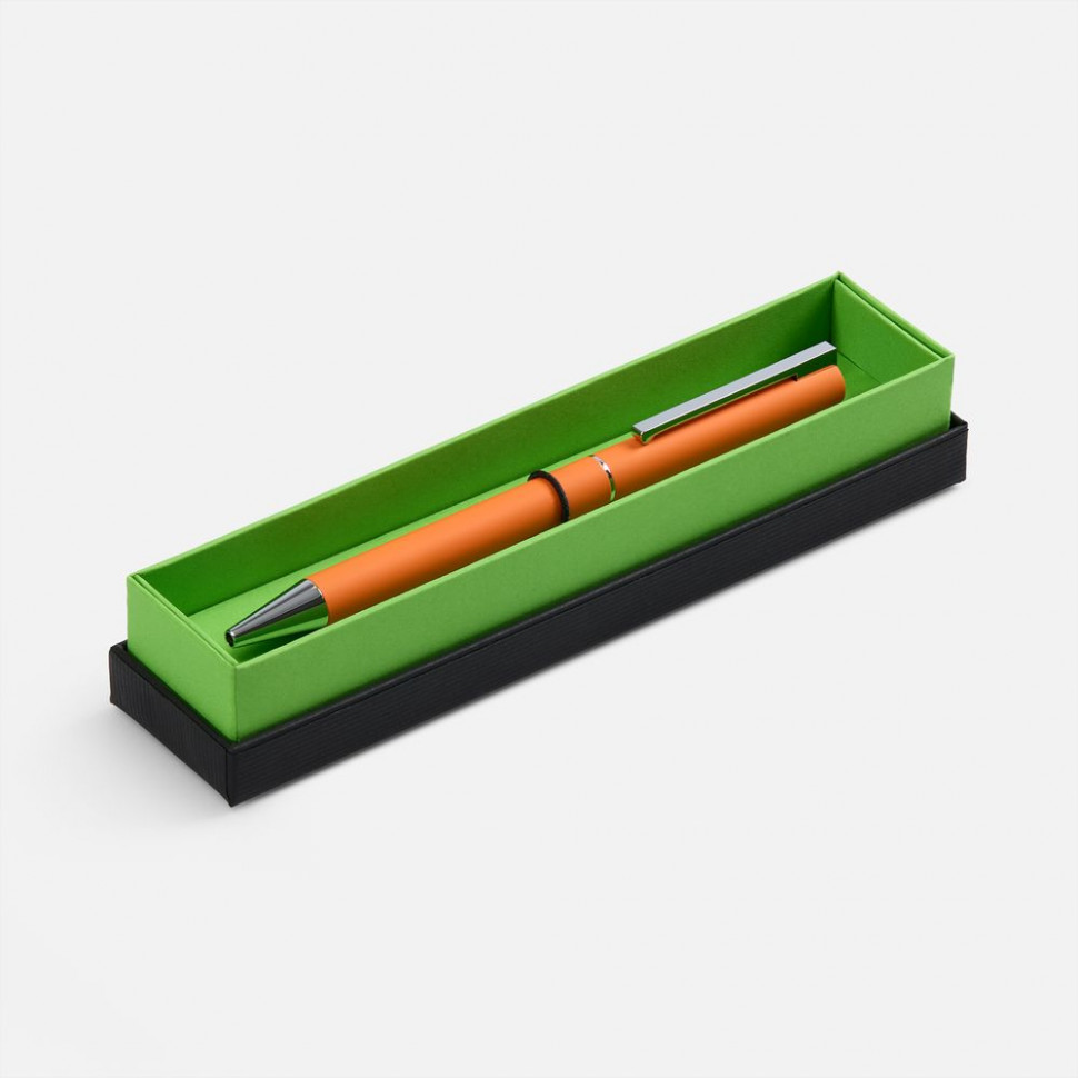 Ручка шариковая Blade Soft Touch в футляре, оранжевая
