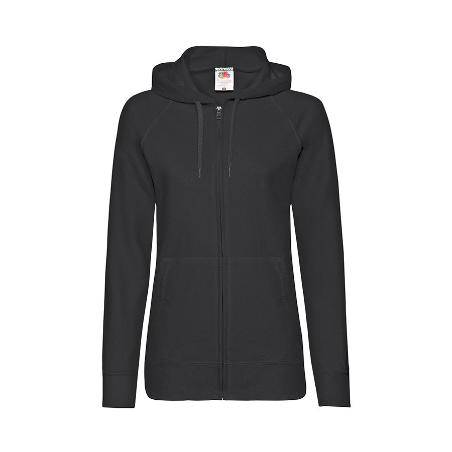 Толстовка женская без начеса LADIES LIGHTWEIGHT HOODED SWEAT 240, черный