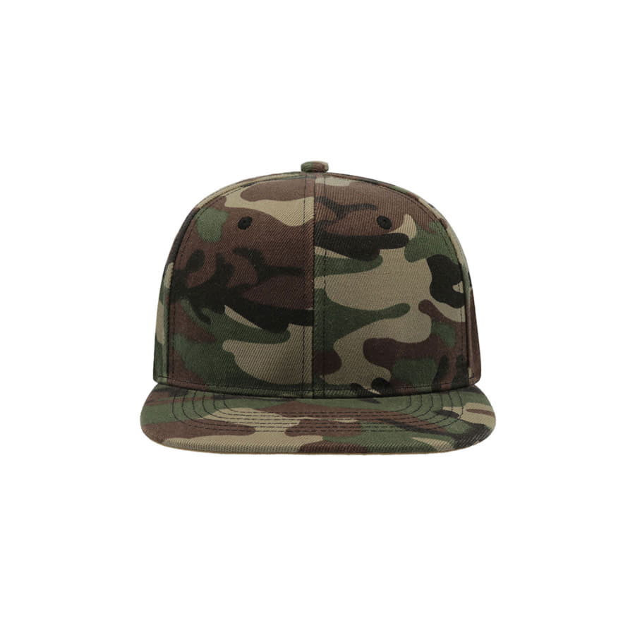 Бейсболка SNAP BACK, 6 клиньев, пластиковая застежка, зеленый камуфляж