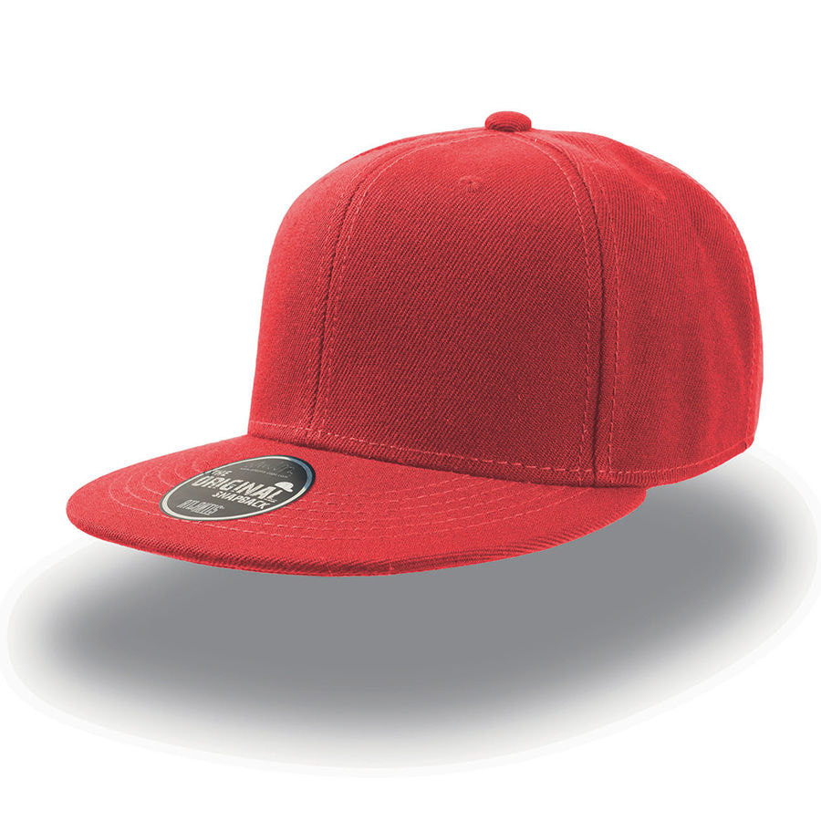 Бейсболка SNAP BACK, 6 клиньев, пластиковая застежка, красный