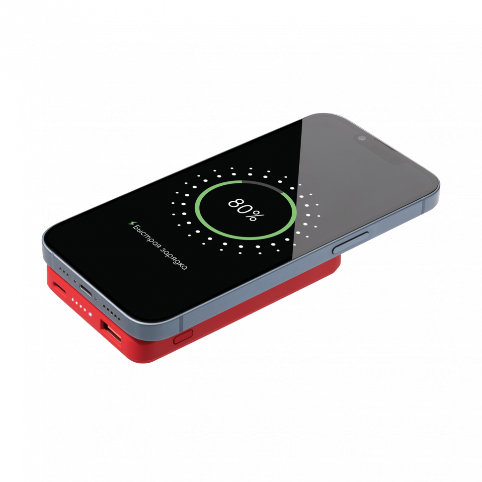 Внешний аккумулятор Ларго PD (Largo PD) 5000mAh с функцией беспроводной зарядки 15W