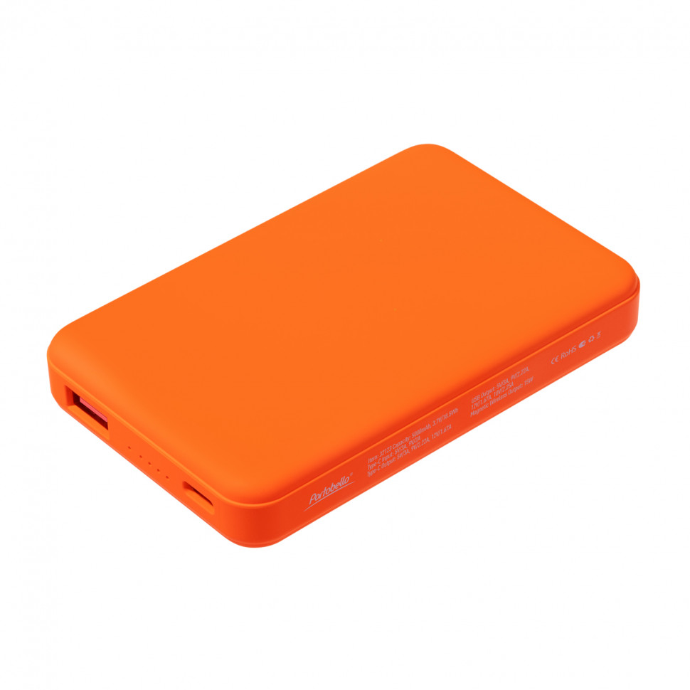 Внешний аккумулятор Ларго PD (Largo PD) 5000mAh с функцией беспроводной зарядки 15W