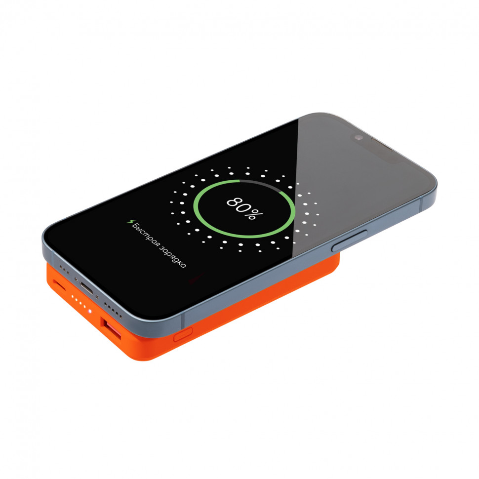 Внешний аккумулятор Ларго PD (Largo PD) 5000mAh с функцией беспроводной зарядки 15W