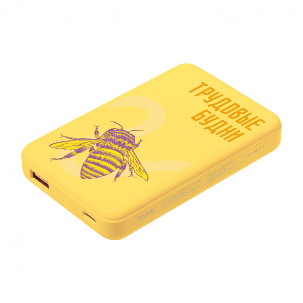 Внешний аккумулятор Ларго PD (Largo PD) 5000mAh с функцией беспроводной зарядки 15W