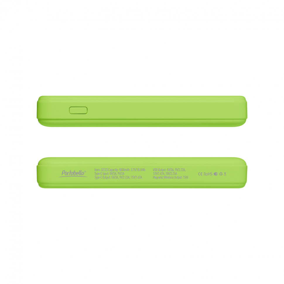 Внешний аккумулятор Ларго PD (Largo PD) 5000mAh с функцией беспроводной зарядки 15W