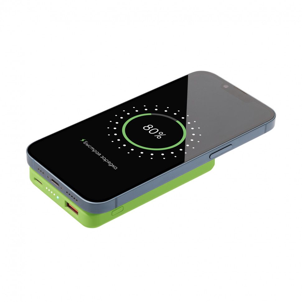 Внешний аккумулятор Ларго PD (Largo PD) 5000mAh с функцией беспроводной зарядки 15W