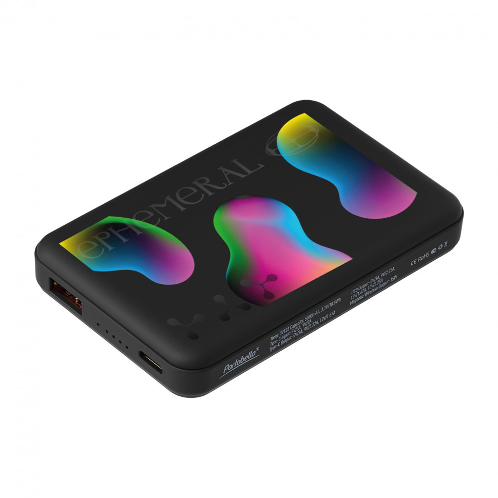 Внешний аккумулятор Ларго PD (Largo PD) 5000mAh с функцией беспроводной зарядки 15W