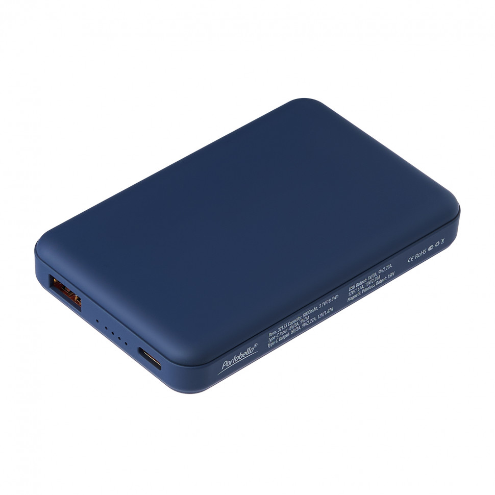 Внешний аккумулятор Ларго PD (Largo PD) 5000mAh с функцией беспроводной зарядки 15W
