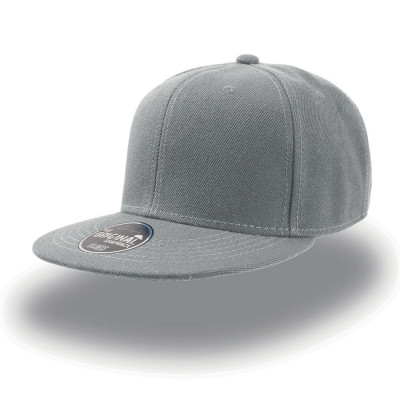 Бейсболка SNAP BACK, 6 клиньев, пластиковая застежка, серый