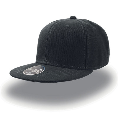 Бейсболка SNAP BACK, 6 клиньев, пластиковая застежка, черный