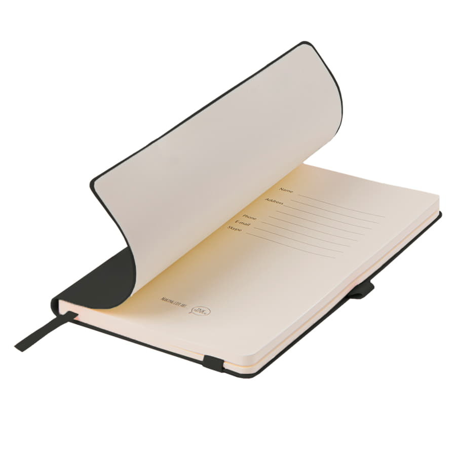 Бизнес-блокнот GRACY на резинке, формат А5, в линейку, белый