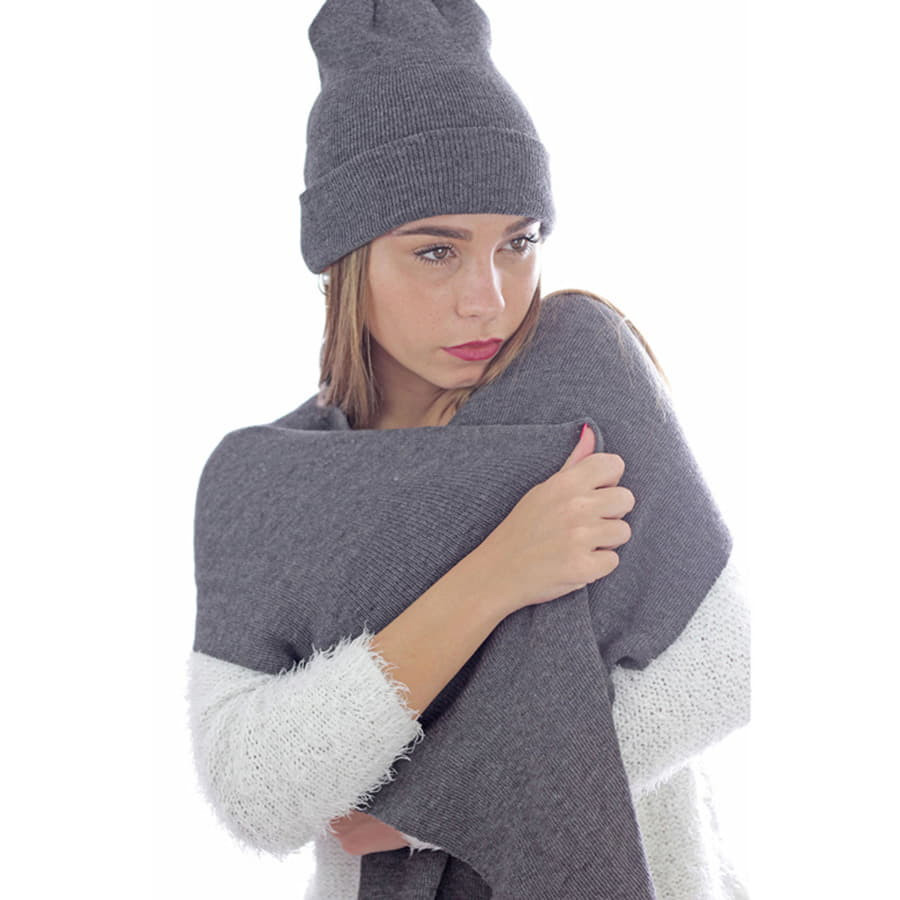 Шарф вязаный  WIND SCARF, серый