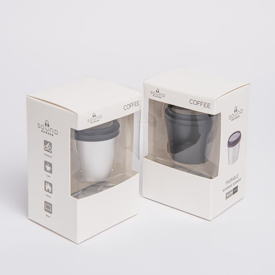Портативная mini Bluetooth-колонка Sound Burger "Coffee" серебристый, серебряный