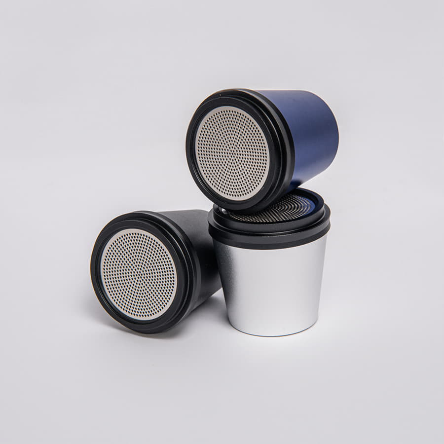 Портативная mini Bluetooth-колонка Sound Burger "Coffee" серебристый, серебряный