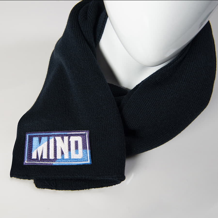 Шарф вязаный  WIND SCARF, темно-синий