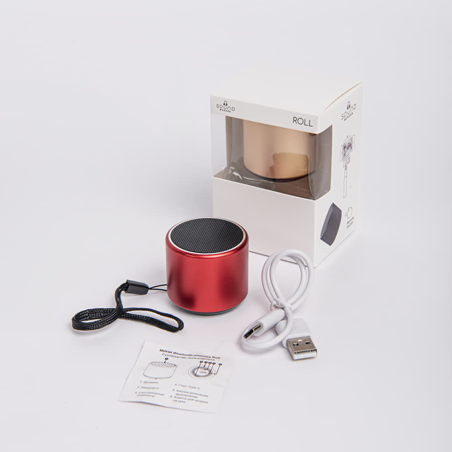 Портативная mini Bluetooth-колонка Sound Burger "Roll" золото, золотистый
