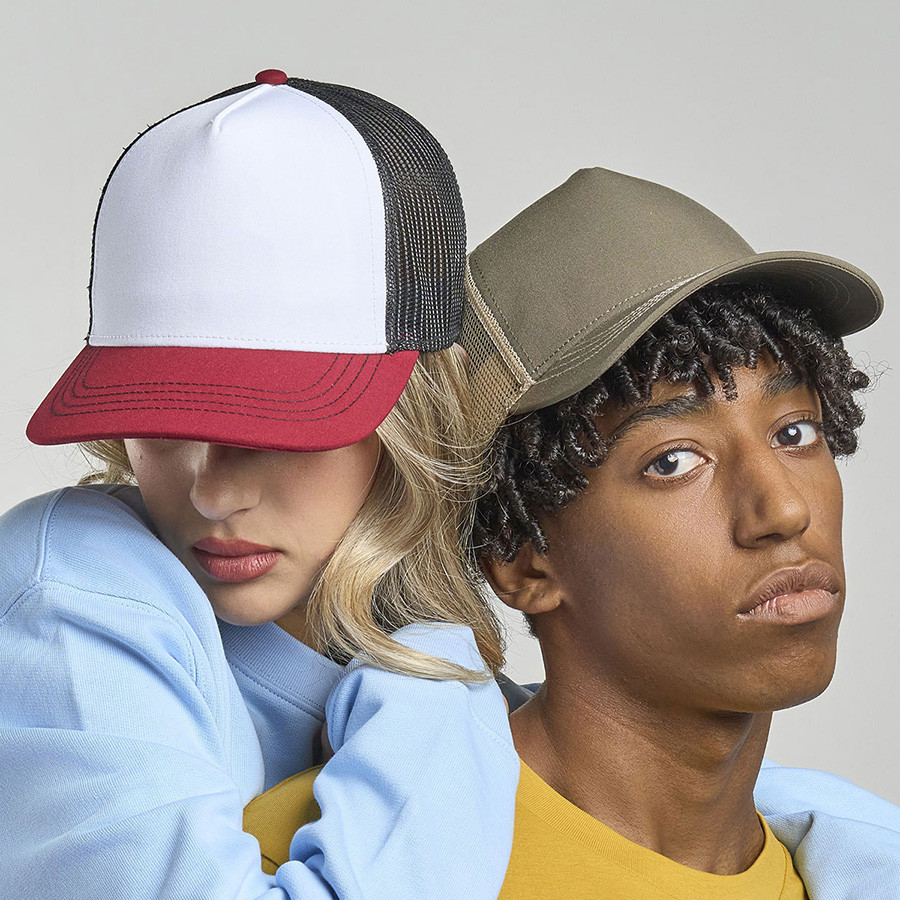 Бейсболка RAPPER CANVAS-S, 5 клиньев, пластиковая застёжка, ярко-синий, серый