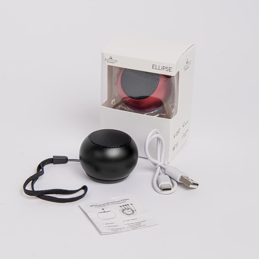 Портативная mini Bluetooth-колонка Sound Burger "Ellipse" серебро, серебристый