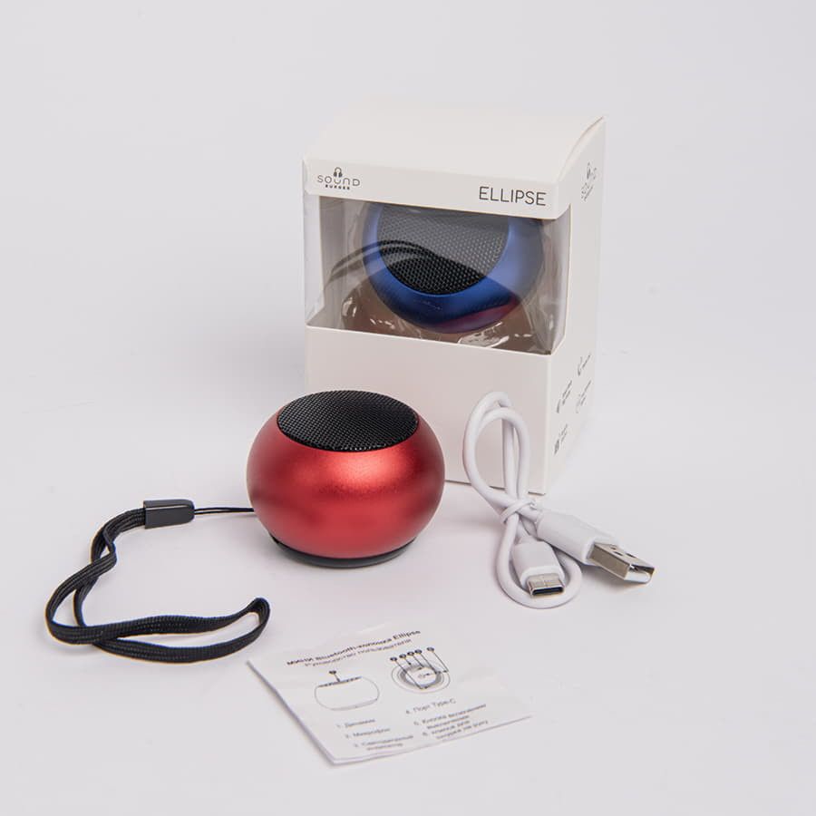 Портативная mini Bluetooth-колонка Sound Burger "Ellipse" серебро, серебристый
